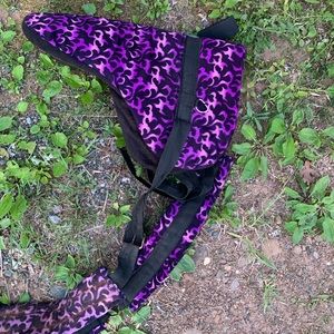 Purple flame horse bareback riding pad